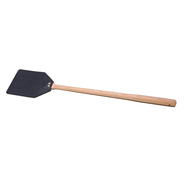 Leather Head Heavy Duty with Long Handle Double Sided fly swatter leather