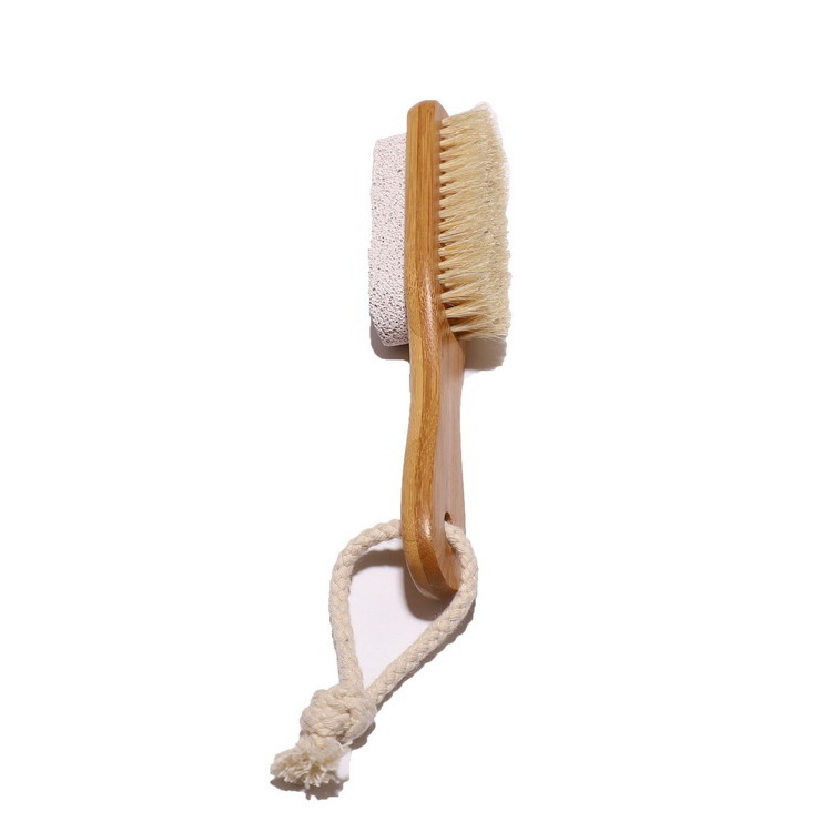 Bristle pumice stone brush rubbing foot boardbamboogrinding foot stone bristle small brush log care foot  massage brush