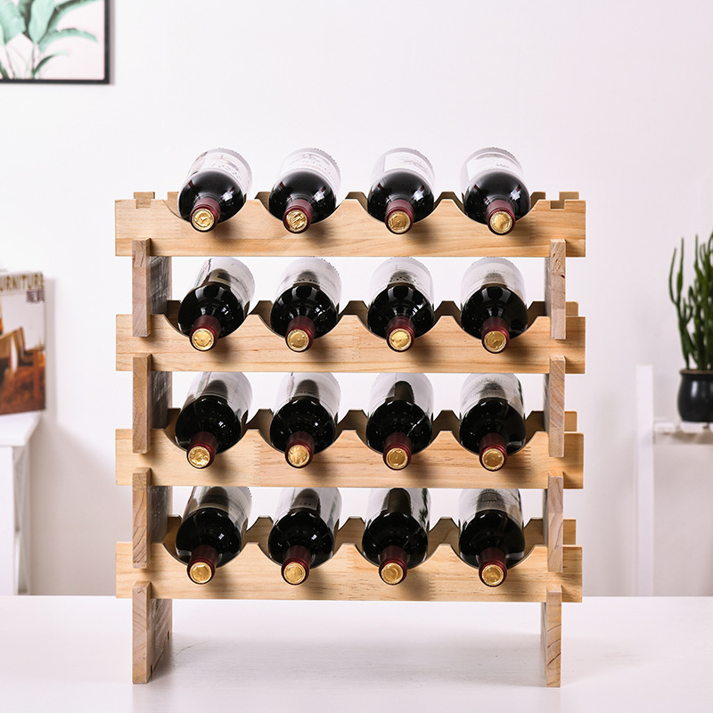 Wine Racks Countertop Cabinet Wine Holder Storage Shelf for Bar Pantry Wine Cellar Basement Countertop