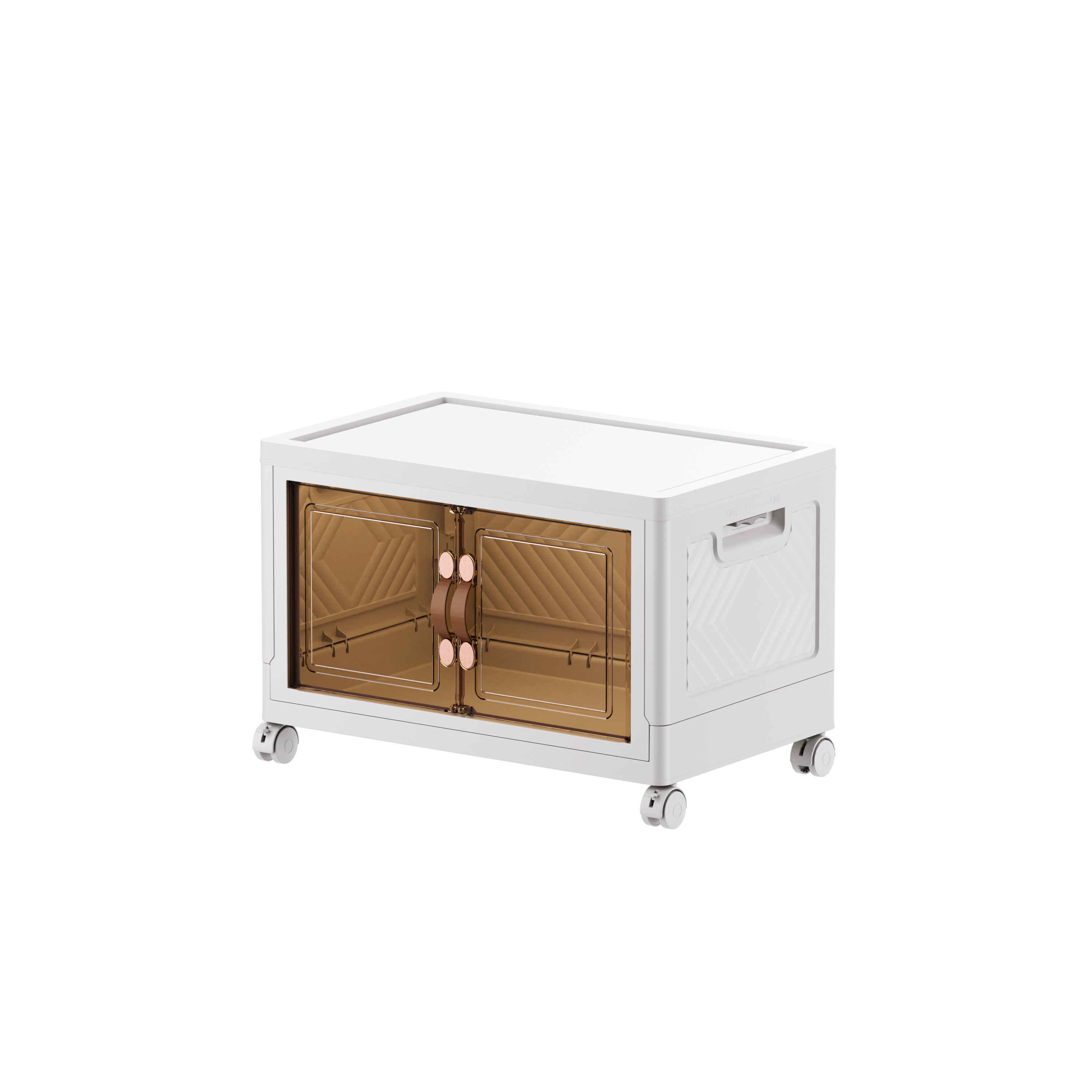 Plastic Storage Bins Folding Storage Box Stackable Storage Bins with Wheels White Dorm Room Essentials Double Door File Cabinet