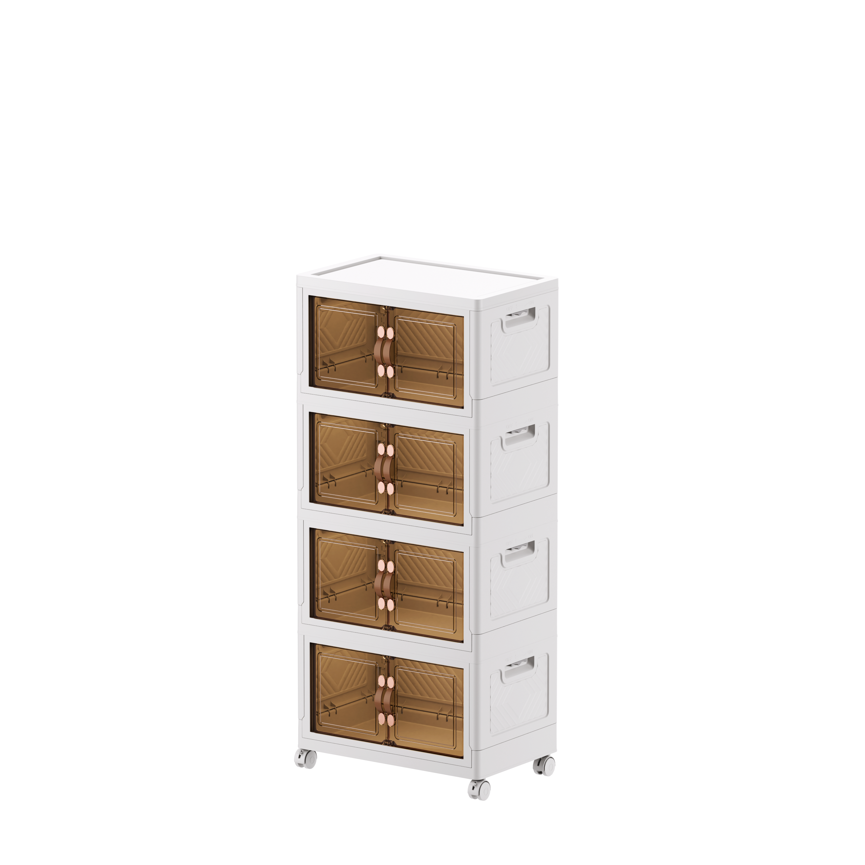 Plastic Storage Bins Folding Storage Box Stackable Storage Bins with Wheels White Dorm Room Essentials Double Door File Cabinet