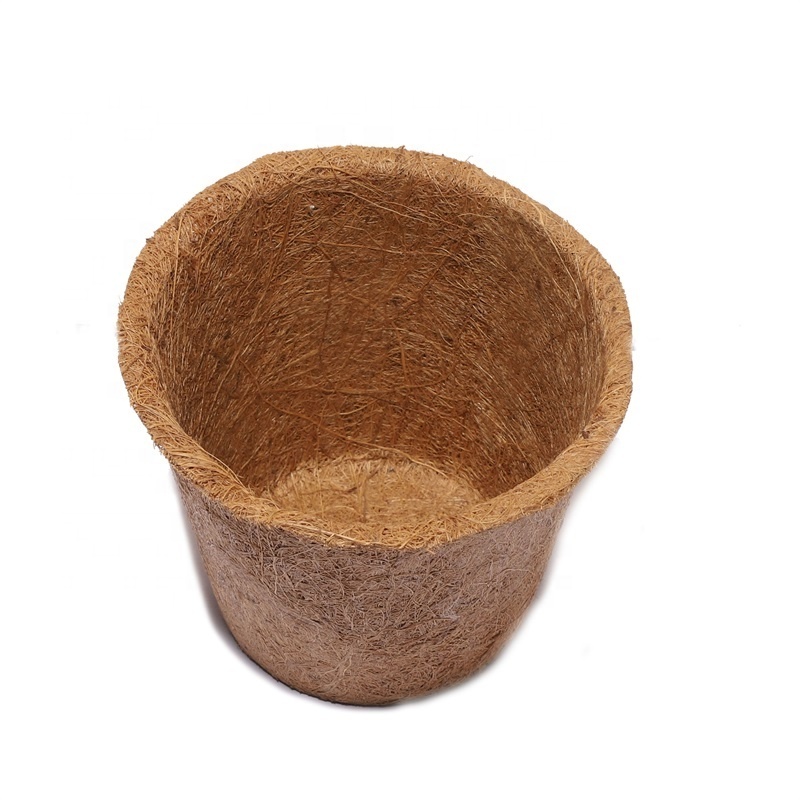 New pure natural biodegradable coconut palm garden pots flowerpot succulent plant pot plant container round garden pot