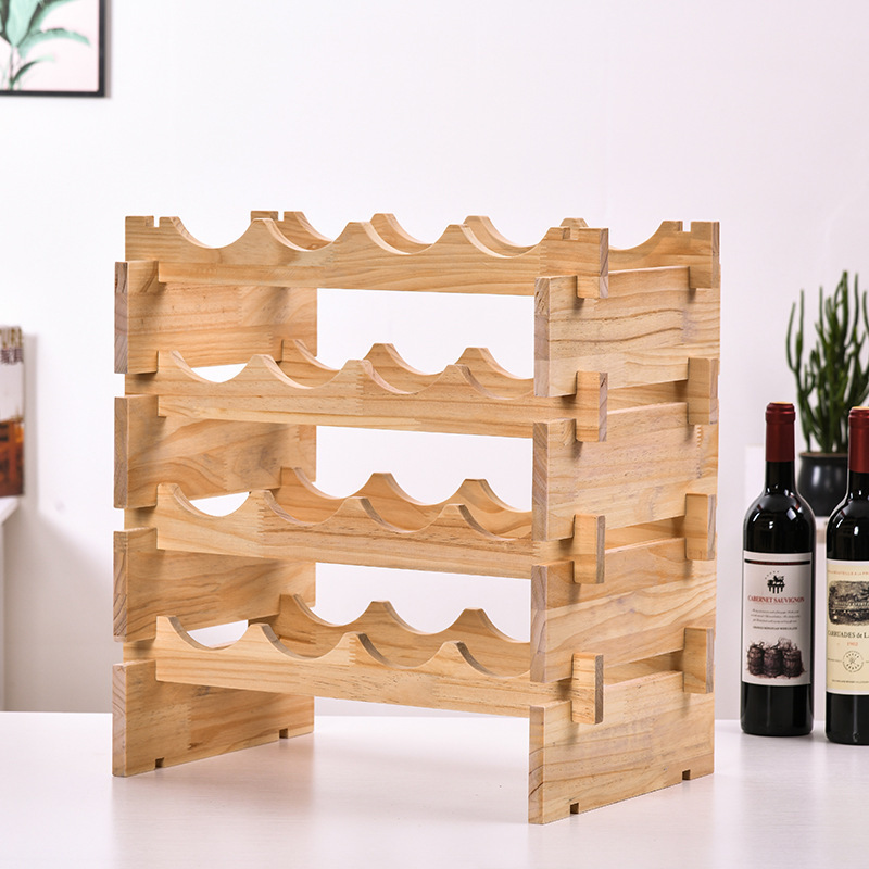 Wine Racks Countertop Cabinet Wine Holder Storage Shelf for Bar Pantry Wine Cellar Basement Countertop