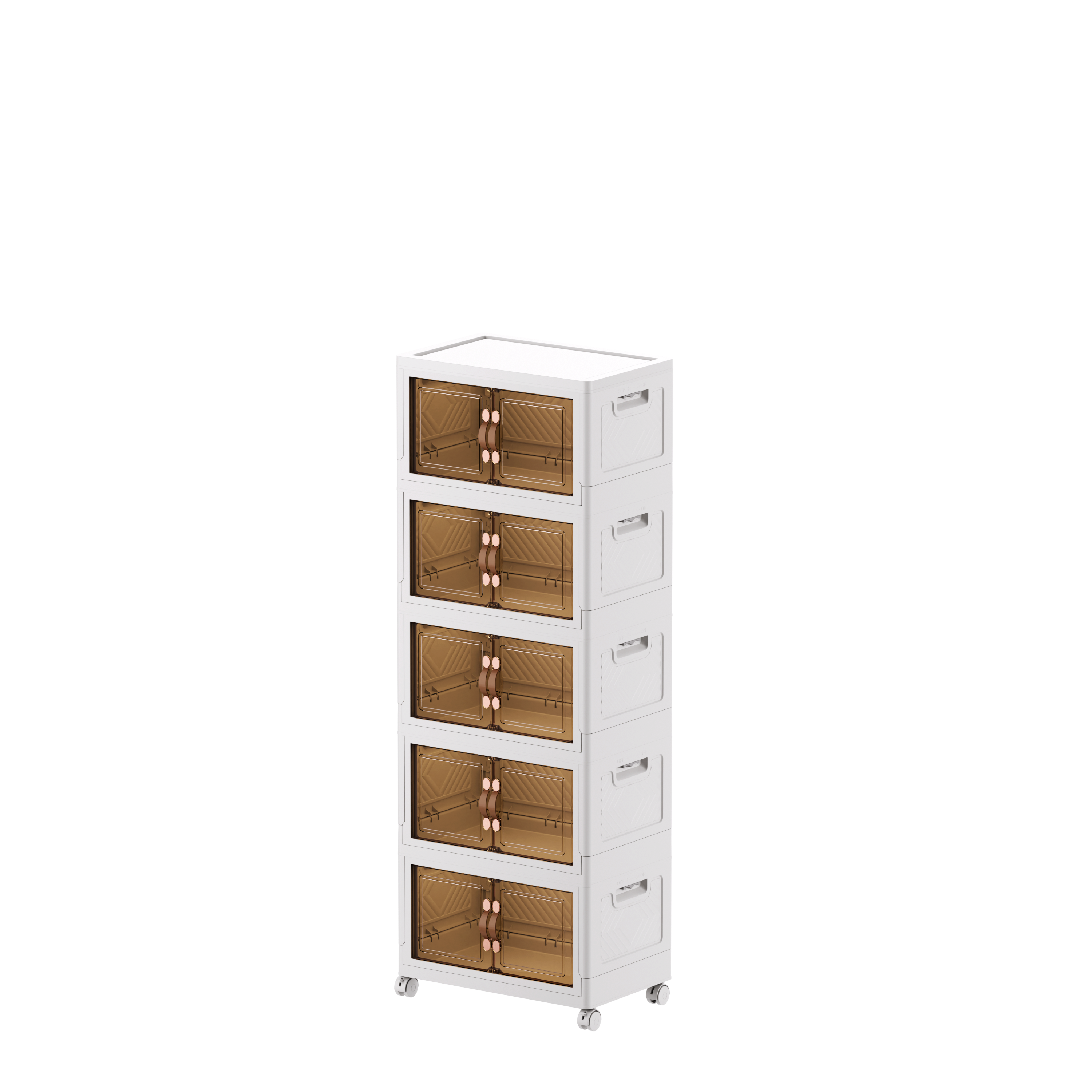 Plastic Storage Bins Folding Storage Box Stackable Storage Bins with Wheels White Dorm Room Essentials Double Door File Cabinet