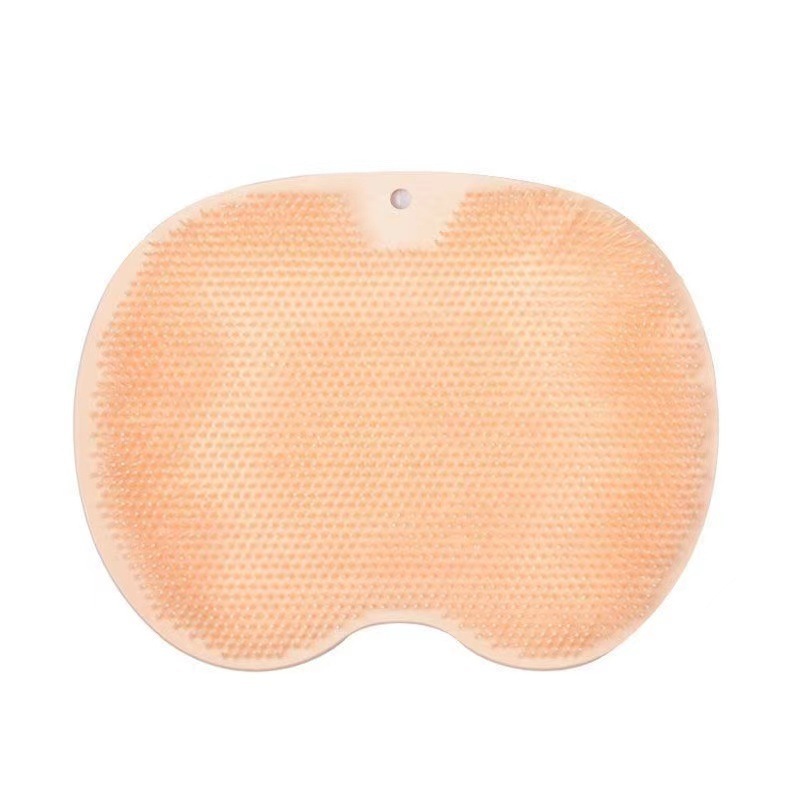 Shower Foot Scrubber Mat Silicone Bath Massage Pad Back Brush Exfoliate Feet Scrubber with Non Slip Suction