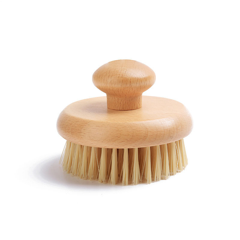 Customized Beech Dry Body Brushes Natural Sisal Bristles Bath Brush Wooded Body Scrubber Wet and Dry Brushing for Skin Care