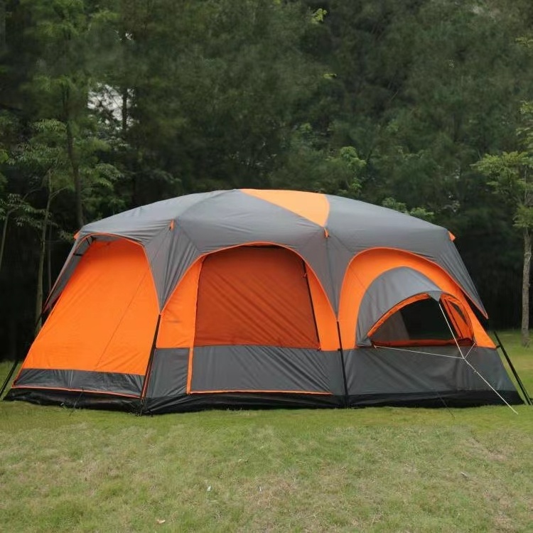 Outdoor Tent 2 Bedrooms and a Hall Family Tent for Picnic Parties and Camping 3 Screen Rooms Waterproof Tent