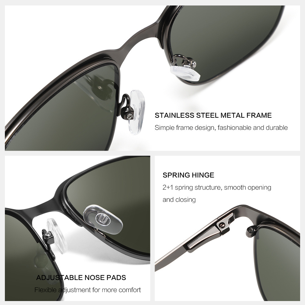 New Arrival 2023 Designer Stainless Steel Frame Sunglasses  Men Women Fashion Shades Sun Glasses