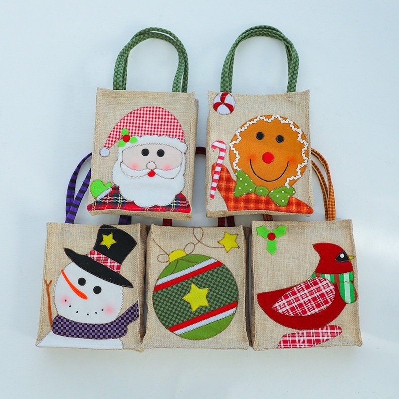 2024 Middle Size Christmas Stocking Lovely Bags For Children Fireplace Christmas Decoration Gifts