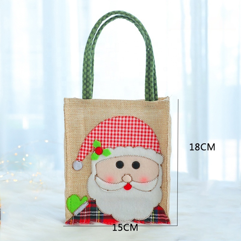 2024 Middle Size Christmas Stocking Lovely Bags For Children Fireplace Christmas Decoration Gifts