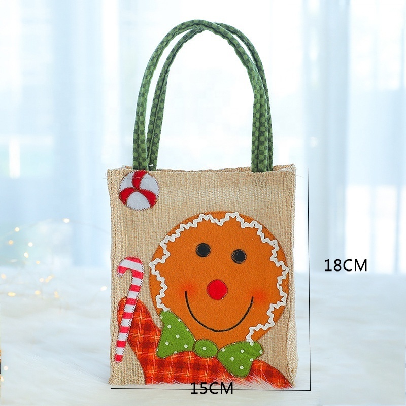 2024 Middle Size Christmas Stocking Lovely Bags For Children Fireplace Christmas Decoration Gifts