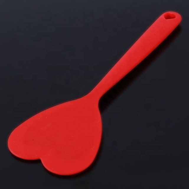 Cake Silicone Spatula Utensil Red Heart Shape Spoon Baking & Pastry Spatulas Scraper Non-Stick Cooking Shovel Baking Tools