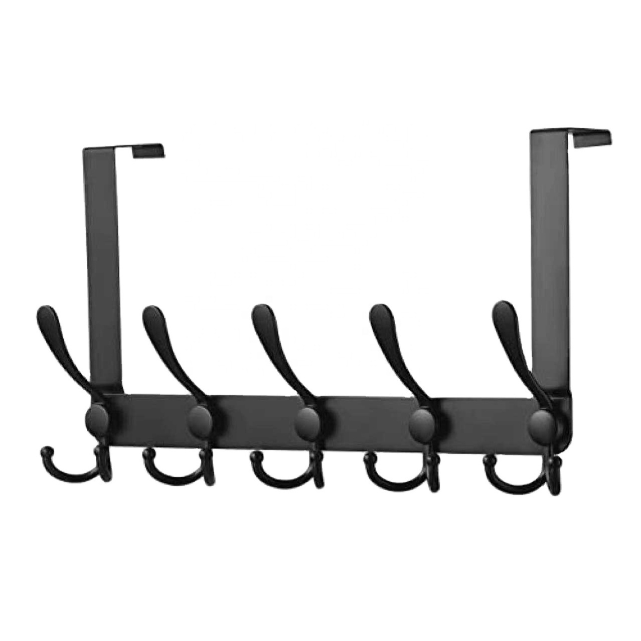 Wall Mount Coat Hooks Metal Robe Rail Rack Towel Hanger Hooks Heavy Duty Stainless Steel Hook Rail