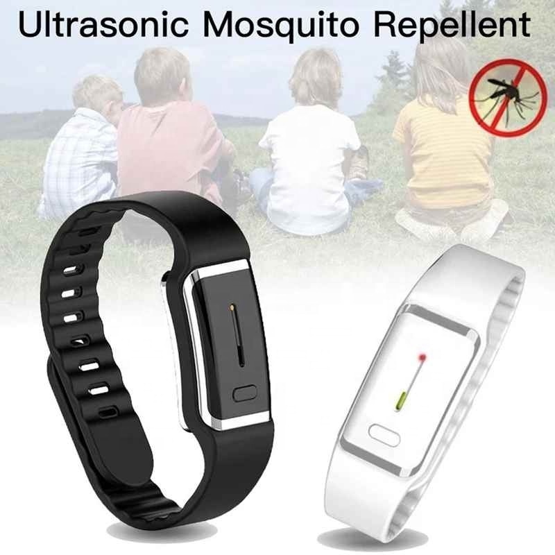 Smart USB Rechargeable Ultrasonic Mosquito Repellent Bracelet Outdoor Electronic Bionic Wave Insect Repellent