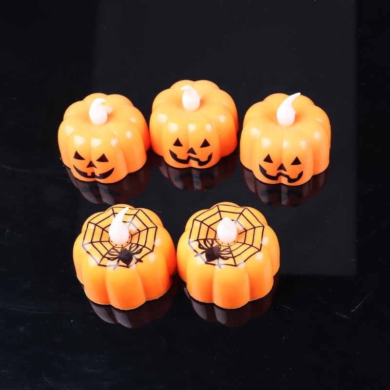 2019 New Pumpkin Candle Lights Halloween Decoration Lights Warm White Halloween Home Decoration Accessories