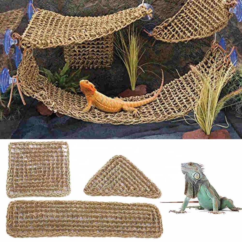 Hanging Bed Mat Small Hermit Crabs Geckos Bed Mats Pet Reptile Accessories Lizard Hammock Swing Pet Lounger Reptile Toy