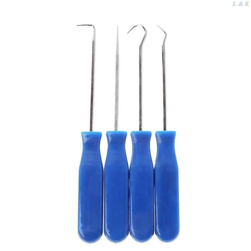 4Pcs Car Pick and Hook Set O Ring Oil Seal Gasket Puller Remover Craft Hand Tool U50A Tire stone pebble hook set Craft Hand Tool