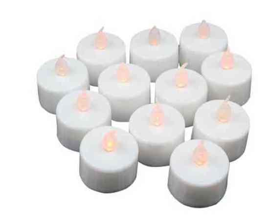 12 pcs LED Flickering Tea Lights Battery Operated Candles for Wedding Party Decoration