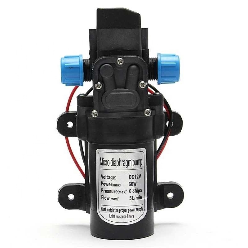 DC 12V 120PSI 5L/MIN Agricultural Electric Water Pump Black Micro High Pressure Diaphragm Water Sprayer Car Wash 12 V