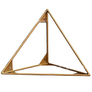 15CM Black Triangle Angle Bracket Bulkhead Bracket Golden Furniture Clapboard Storage Rack Wall Shelf Mounted Bearing Support