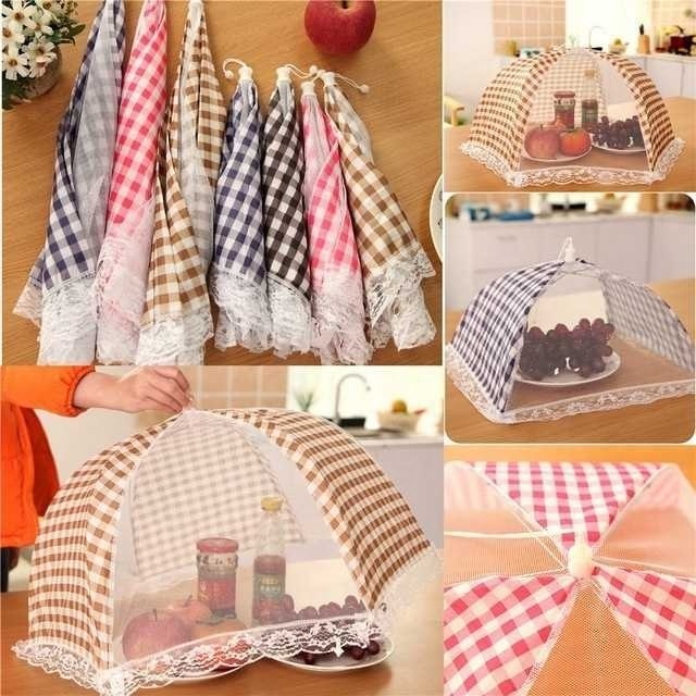 Foldable Table Food Cover Umbrella Style Anti Fly Mosquito Kitchen Cooking Tools Meal Cover Table Mesh Food Covers