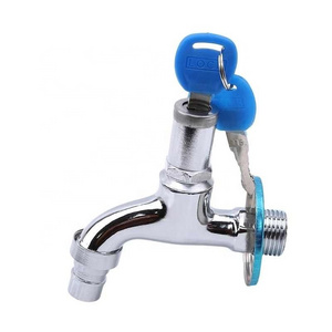 Portable Water Faucet Household Outdoor Faucet With Lock Key Faucet Single Tap Anti-theft for Outdoor Water Saving Tap