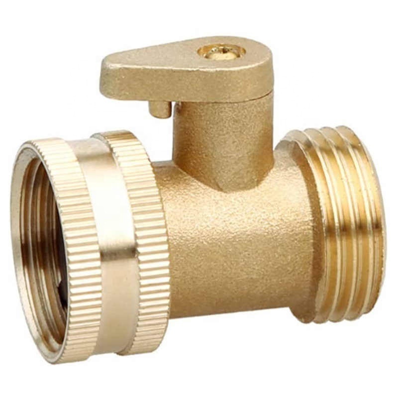 Golden Color Garden Copper Ball Valve 3/4 American Threaded Garden Single-way Ball Valve Joint Hardware New