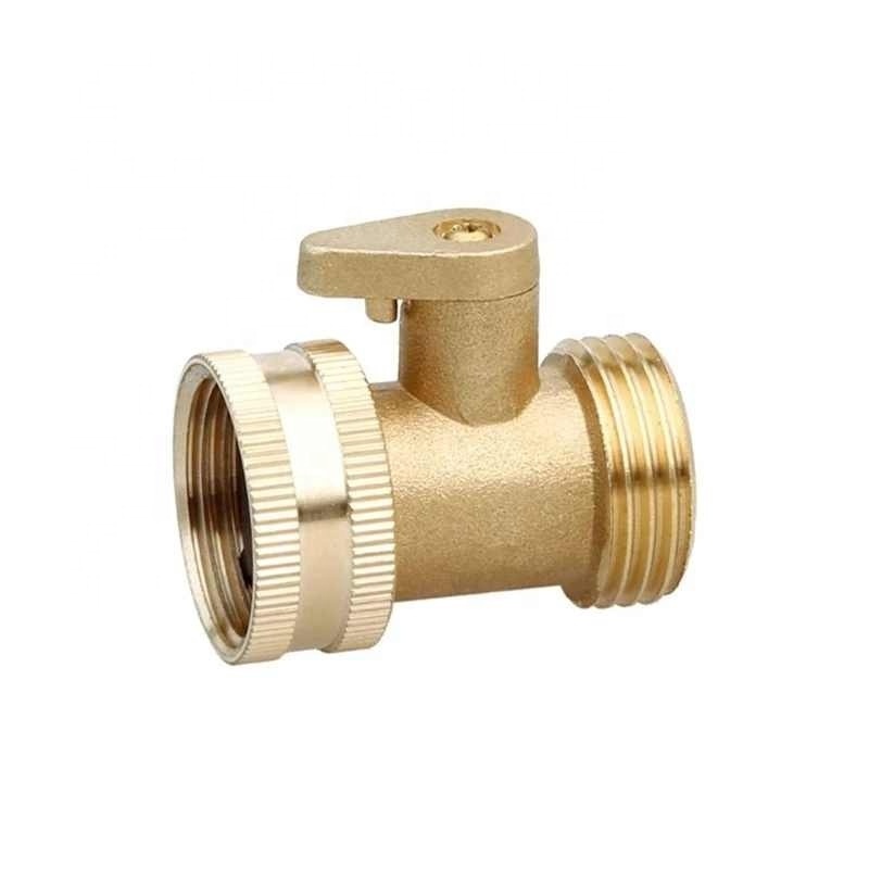 Golden Color Garden Copper Ball Valve 3/4 American Threaded Garden Single-way Ball Valve Joint Hardware New