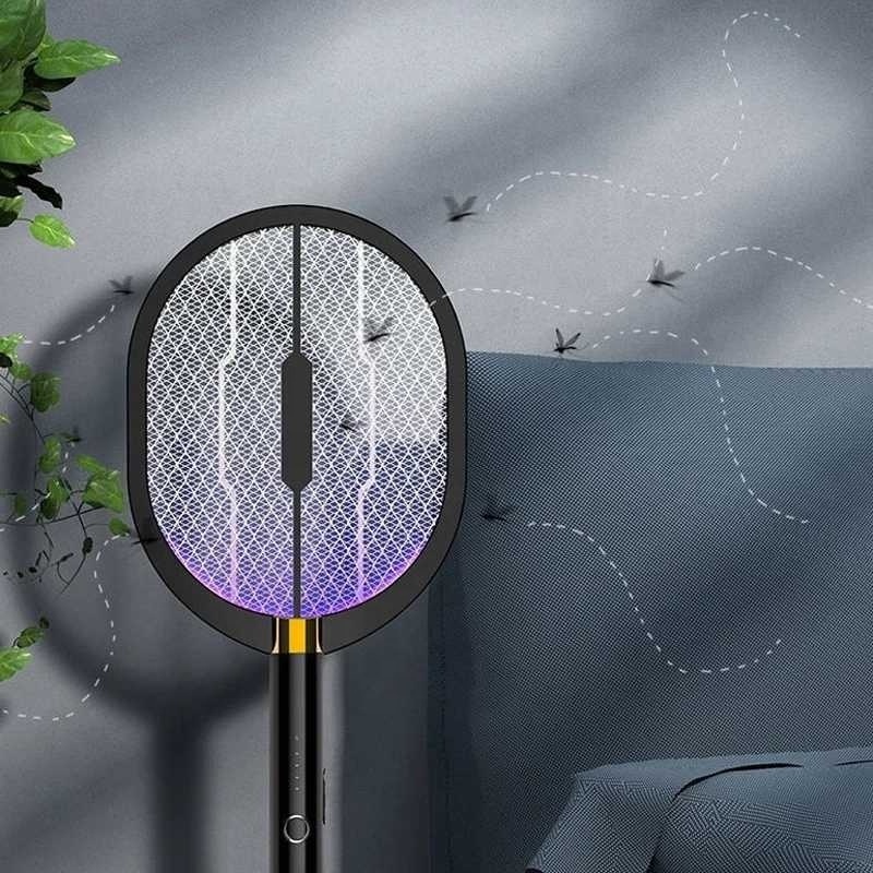 3 IN 1 LED Anti Mosquito Racket 3000V USB Rechargeable Zapper Trap Flies Insects Electronic Mosquito Killer Swatter