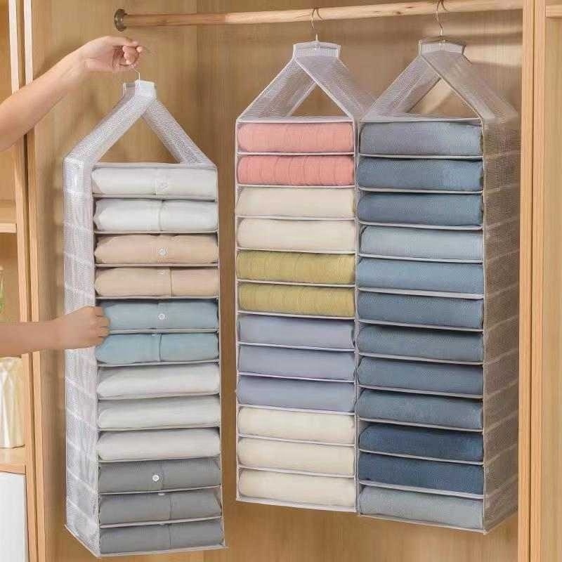 Hanging Closet Organizers and Clothes Storage Bags Collapsible Shelves for RV Wardrobe Camp Hanging Organizer for Bedroom