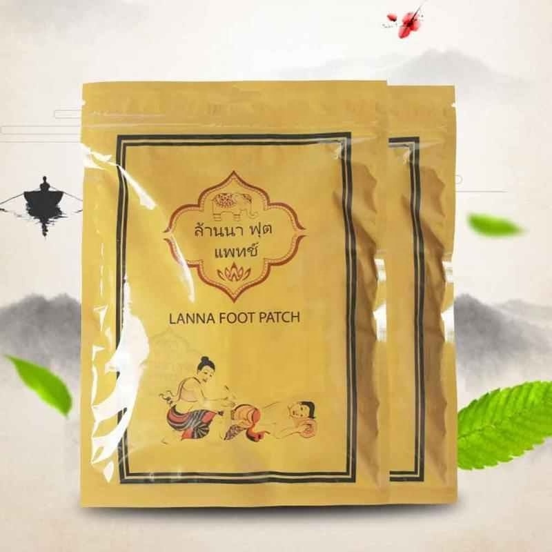 10Pcs/Bag Thailand LANNA Detox Foot Patch Pads Detoxify Toxins Adhesive Keeping Organic Herbal Patches