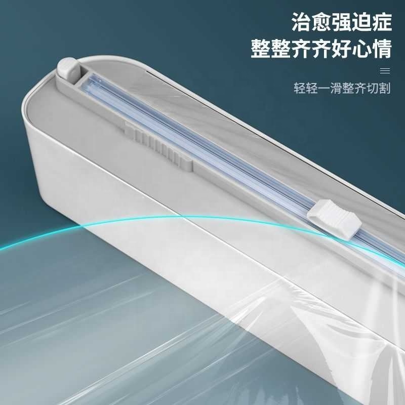 Sucker Type Cling Film Cutter Cutting Cling Film Divine Tool Kitchen Shelf Tin Paper Cutting Box