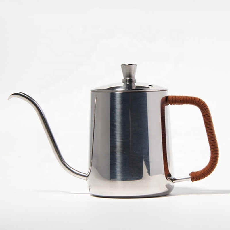 Drip Kettle 350ml 600ml Coffee Tea Pot Non-Stick Food Grade Stainless Steel Gooseneck Drip Kettle Swan Neck Thin Mouth