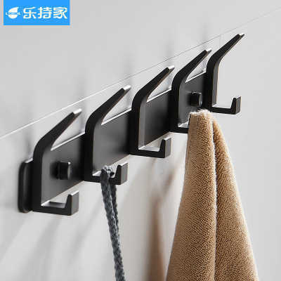 Wall Hanging Bathroom Towel Hook Toilet Wall Personality Row Hook Free Punching Hook Clothes Rack Save Space Hanger for Bag Key