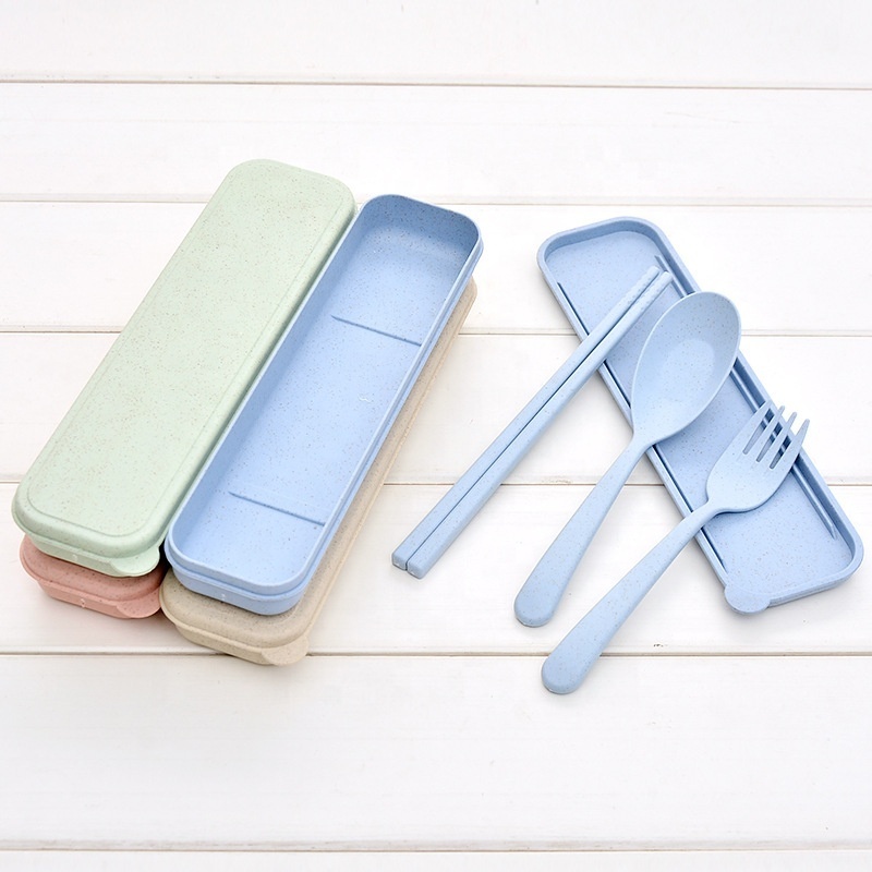 Picnic Outdoor Usage Cute Stationery Box Multifunction Travel Camping Holder Stainless Steel Cutlery Portable Box Case