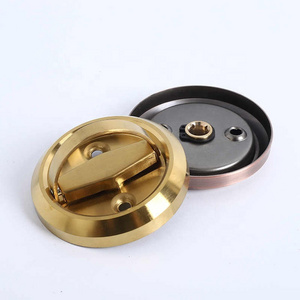 Stainless Steel Hidden Cabinet Knobs and Handles Round Recessed Cupboard Pulls Concealed Door Drawer Furniture Handles