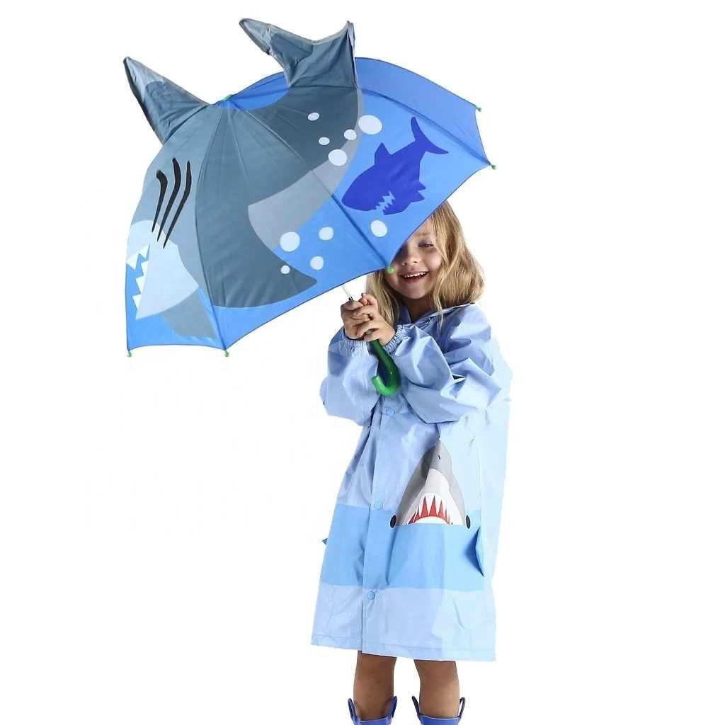 Kids Umbrella for Girls Boys Baby Cover Parasol For Sun Rain Protection UV Rays 3D Cartoon Outdoor Umbrella School Birthday Gift