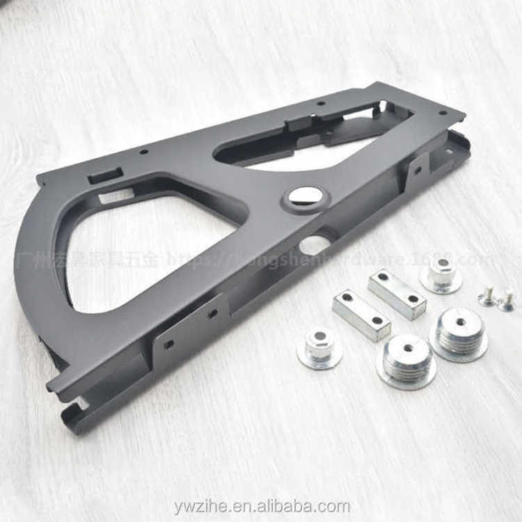 1Pair Shoe Cabinet Hinges 2 Layer Flip Frame Hidden Movable Turning Rack Over Fittings Black/Gray