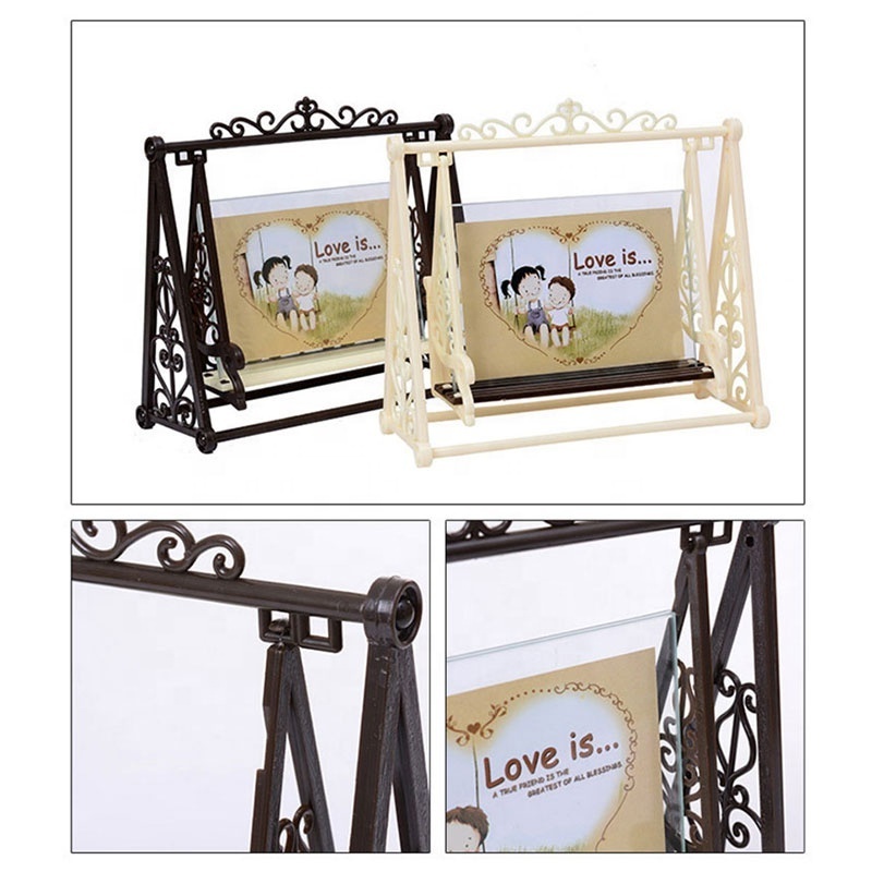 Classical Decorative Figurines Creative Cartoon Retro Swing Photo Frame Desktop Ornaments Bedroom Study Photo Frames