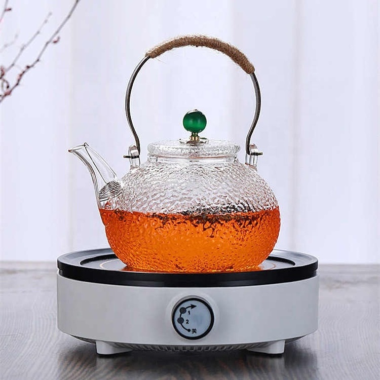 Heat resistant glass Tea Pots 700ml senior Kettle with Metal Handle Can Be Used Electric Ceramic Stove Boiling Flower Tea Pot