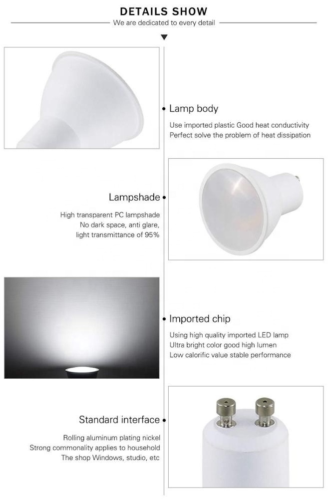 Lampada LED Bulb Dimmable 3W 5W 220V Bombillas LED Lamp Spotlight Lampara Spot Light