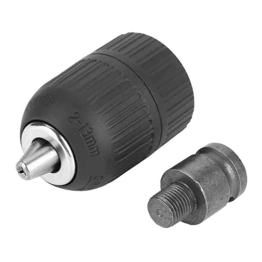 New Arrive 2-13mm Keyless Drill Chuck 1/2-20UNF with 1/2 Chuck Adaptor for Impact Wrench Conversion