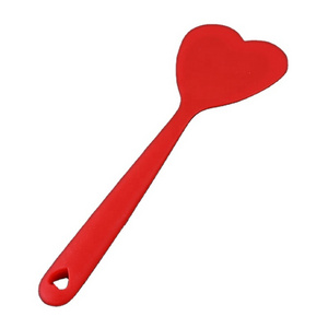 Cake Silicone Spatula Utensil Red Heart Shape Spoon Baking & Pastry Spatulas Scraper Non-Stick Cooking Shovel Baking Tools