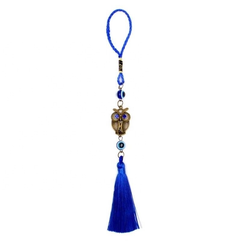 Turkish Blue Evil Eye Amulets Wall Hanging Pendant Home Decor Owl Ornament Decor G2AB