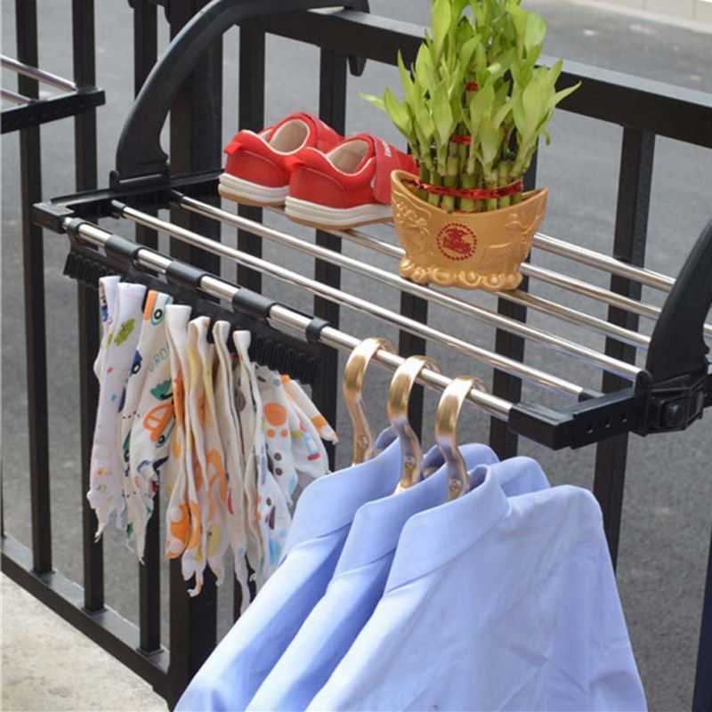 Multi-function Balcony Folding Shoes Towel Drying Rack Laundry Underwear Storage Holder Home Accessories Wall Shelf Organizer