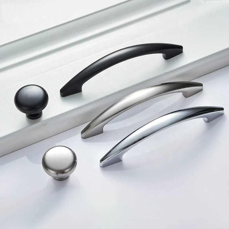 Bright chrome Handles Kitchen Cabinet Handles Solid Drawer Knobs Silver Cupboard Door Wardrobe Pulls Furniture Handle