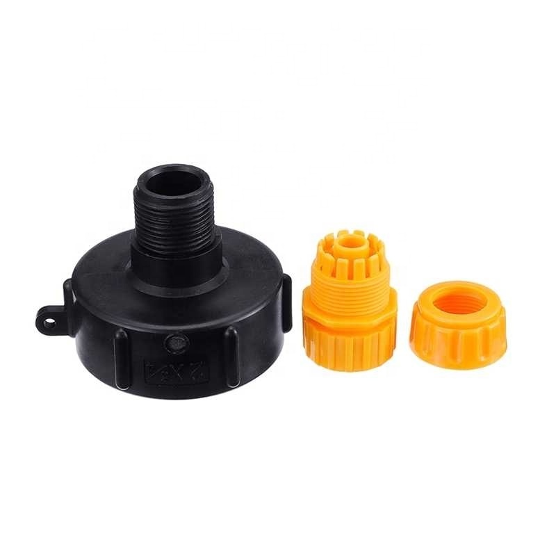 1Pc Garden Water Polo Tank Valve For Ibc Container S60X6 Faucet Cover Adapter Factory With Male Thread Hose Connector Tools