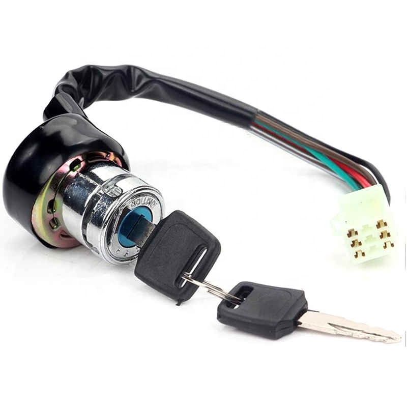 Car Motorcycle Ignition Switch 3 Position 6 Wire With 2 Keys for Harley Yamaha Honda Suzuki Scooter ATV Dirt Bike Go Kart