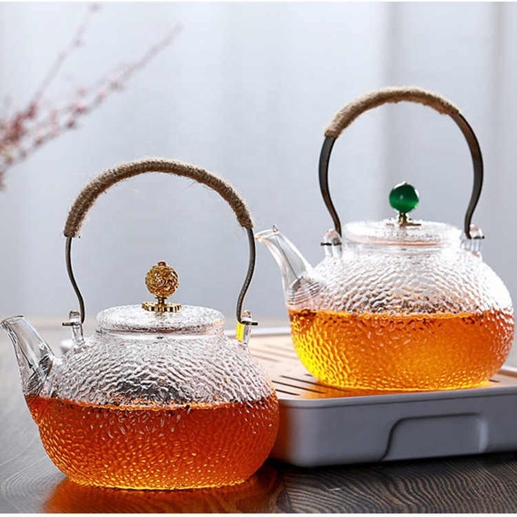 Heat resistant glass Tea Pots 700ml senior Kettle with Metal Handle Can Be Used Electric Ceramic Stove Boiling Flower Tea Pot