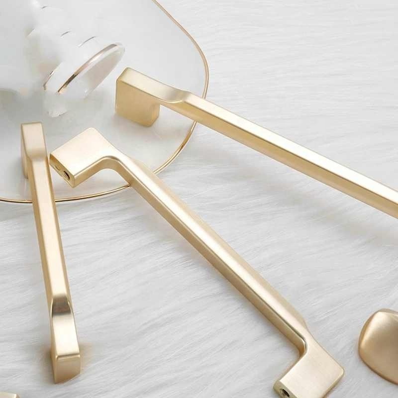 Zinc Alloy Pearl Gray Gold Cabinet Handles Solid Drawer Knobs Kitchen Cupboard Door Pulls Furniture Handle Cabinet Hardware